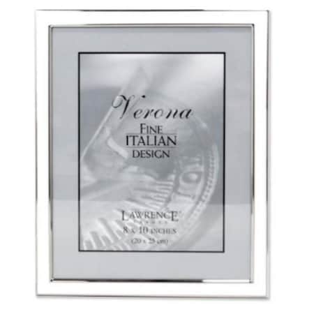 Blueprints Silver Plated 8x10 Metal with White Enamel Picture Frame BL92397